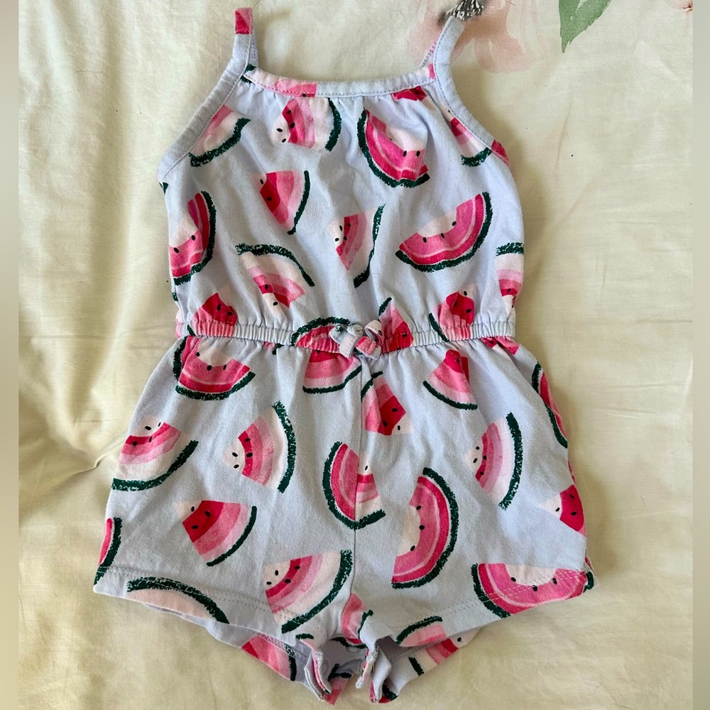 Old Navy watermelon romper 6-12 months